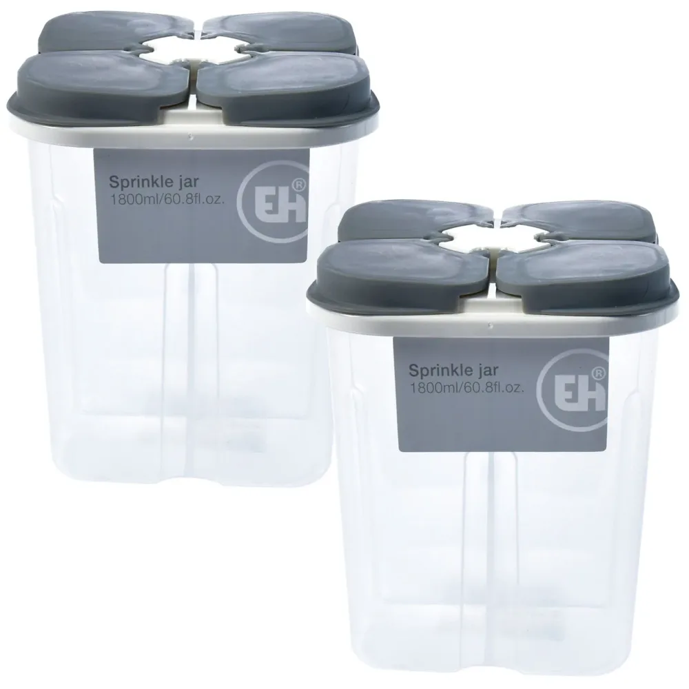 2er-Set Vorratsdose mit 4 Fächern, 1800 ml
