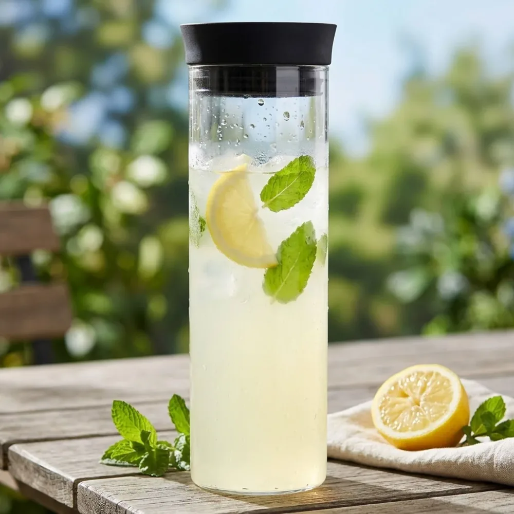 Glaskaraffe aus Borosilikatglas, 1L
