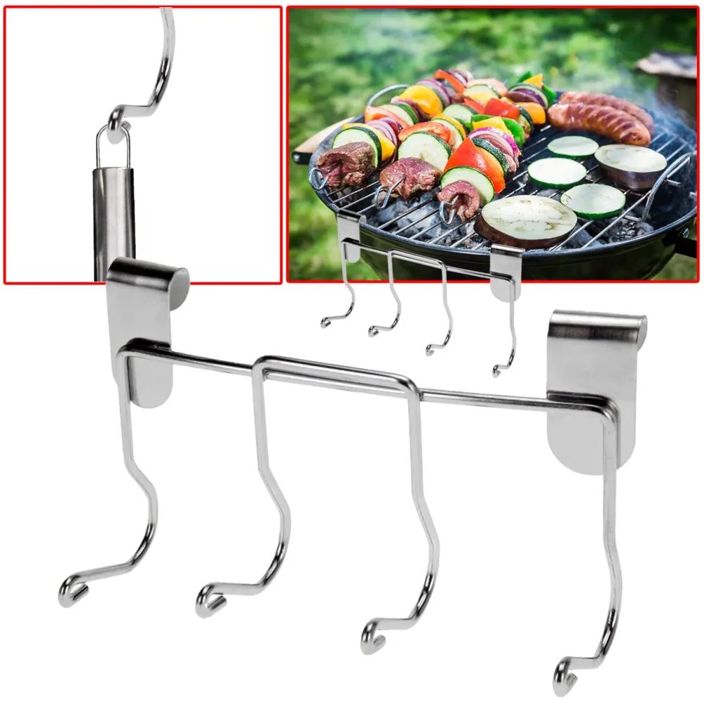 Grillbesteckhalter, Metall, mit 4 Haken