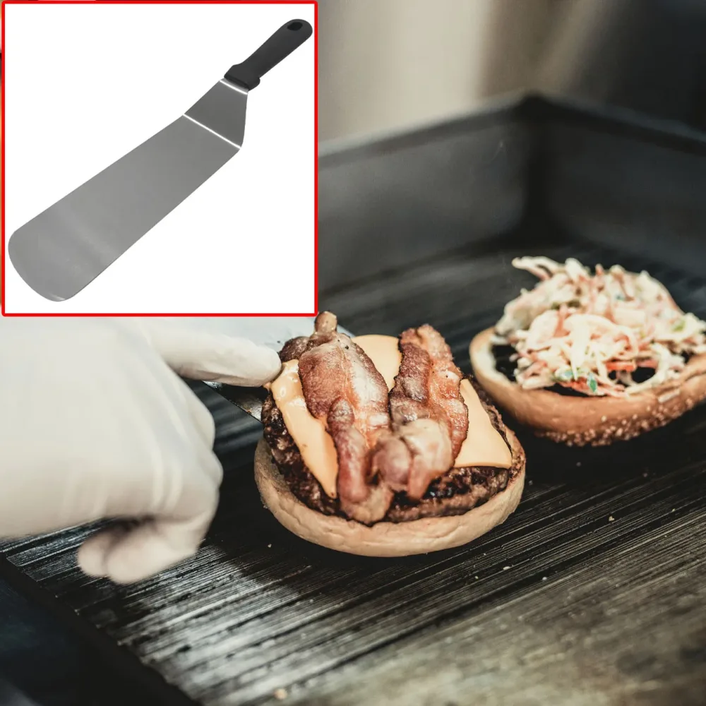 Barbecuespachtel, Grillwender, Edelstahl, L 36 x B 7,2 cm