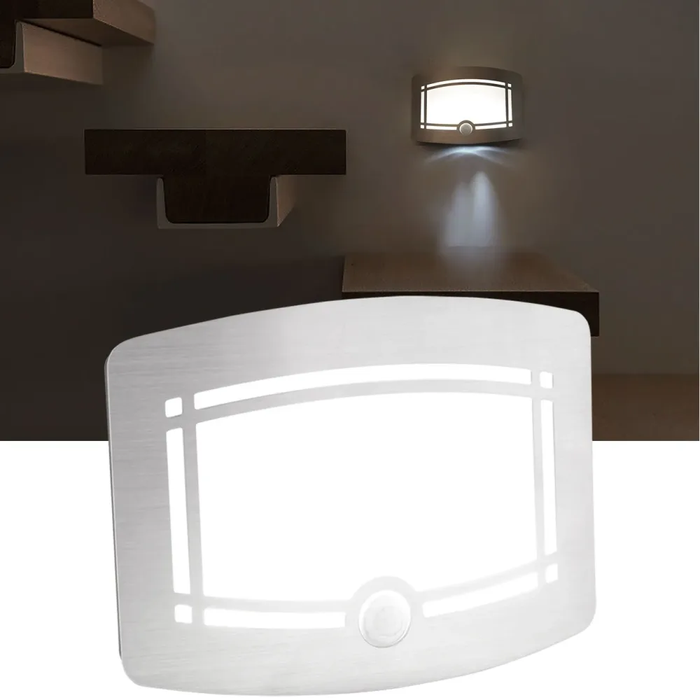 Batterie-LED-Wandleuchte, 2 Leuchtmodi, PIR-Bewegungs- & Lichtsensor, 20-40 lm