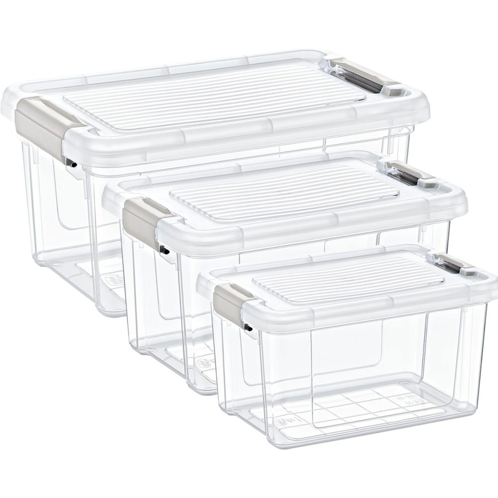 Vorratsbox-Set, 3-teilig, transparent