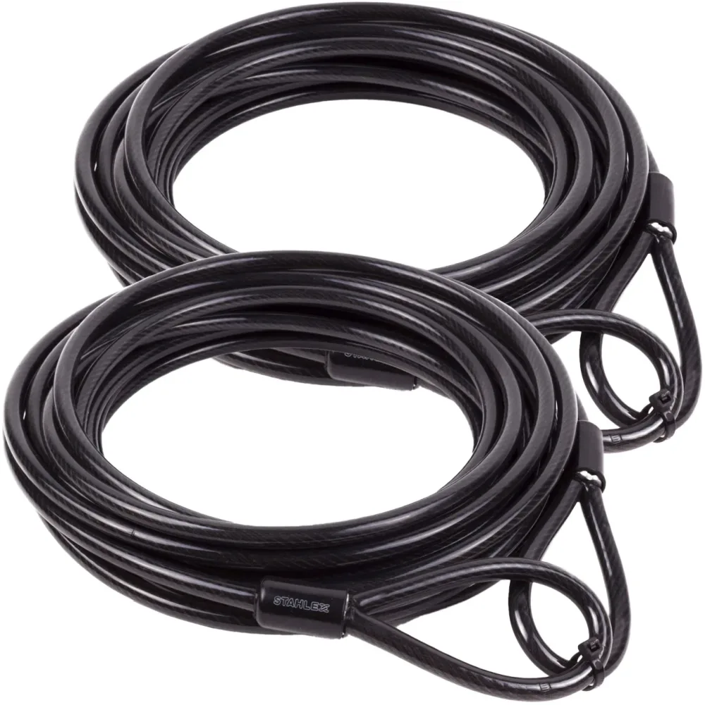 2er-Set Stahlseil, wetterfest, 10m x Ø 8 mm