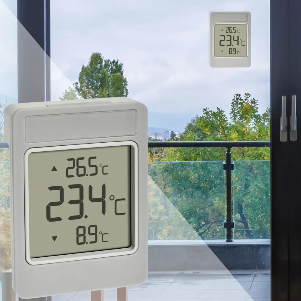 TFA Dostmann WINDOO Fenster-Thermometer Grau 30.1067.15