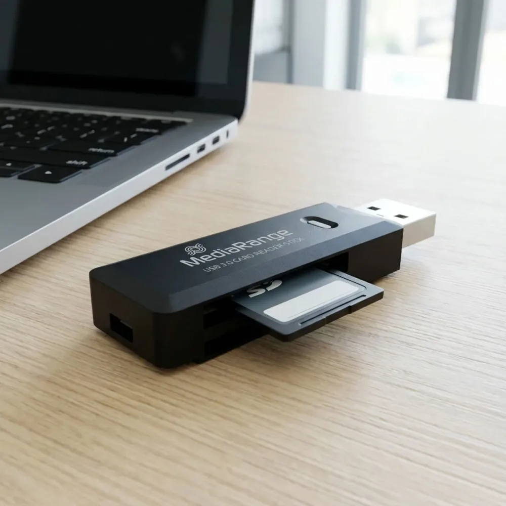 USB 3.0 Card Reader für SD- & MMC-Karten, schwarz