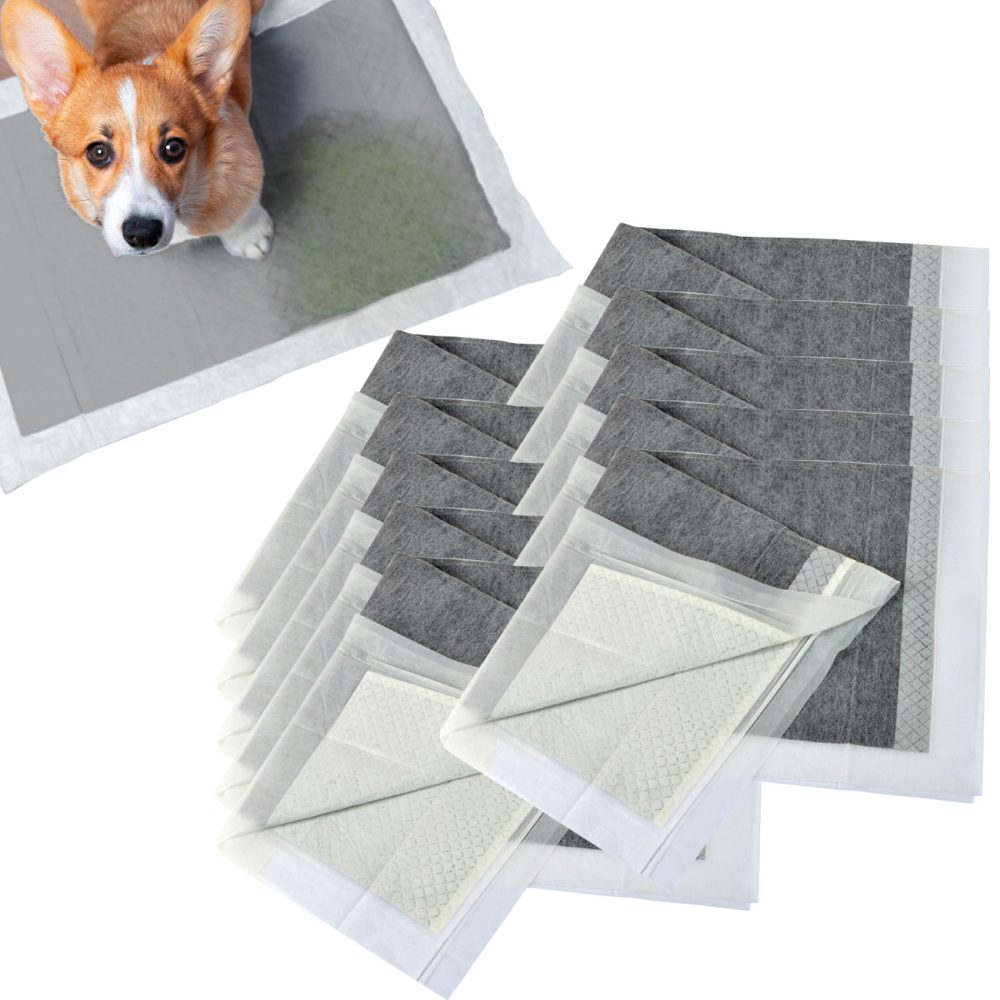 Trainingsunterlagen für Hunde, 10 Stk, mit Aktivkohle, auslaufsicher, je 60 x 60 cm