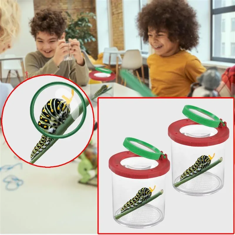 2er-Set Becherlupe, Insektenbox mit Lupe, je Ø 9 cm
