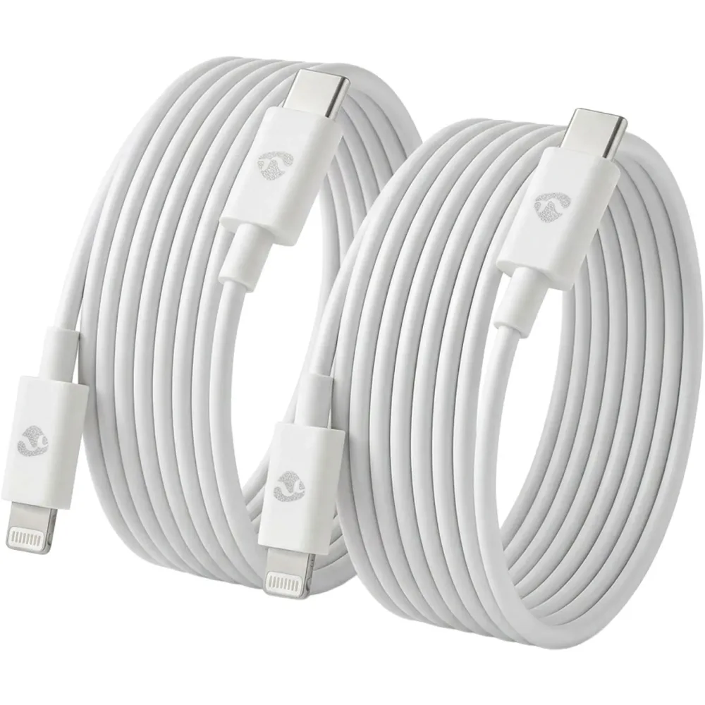 2er-Set iPhone Ladekabel, Lightning, Kabel, USB-C, MFi Zertifiziert, 2 m, weiss