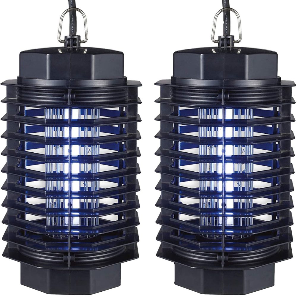 2er-Set, Insektenlampe, elektrische Fliegenfalle, 230 V/500 V, 50 m²