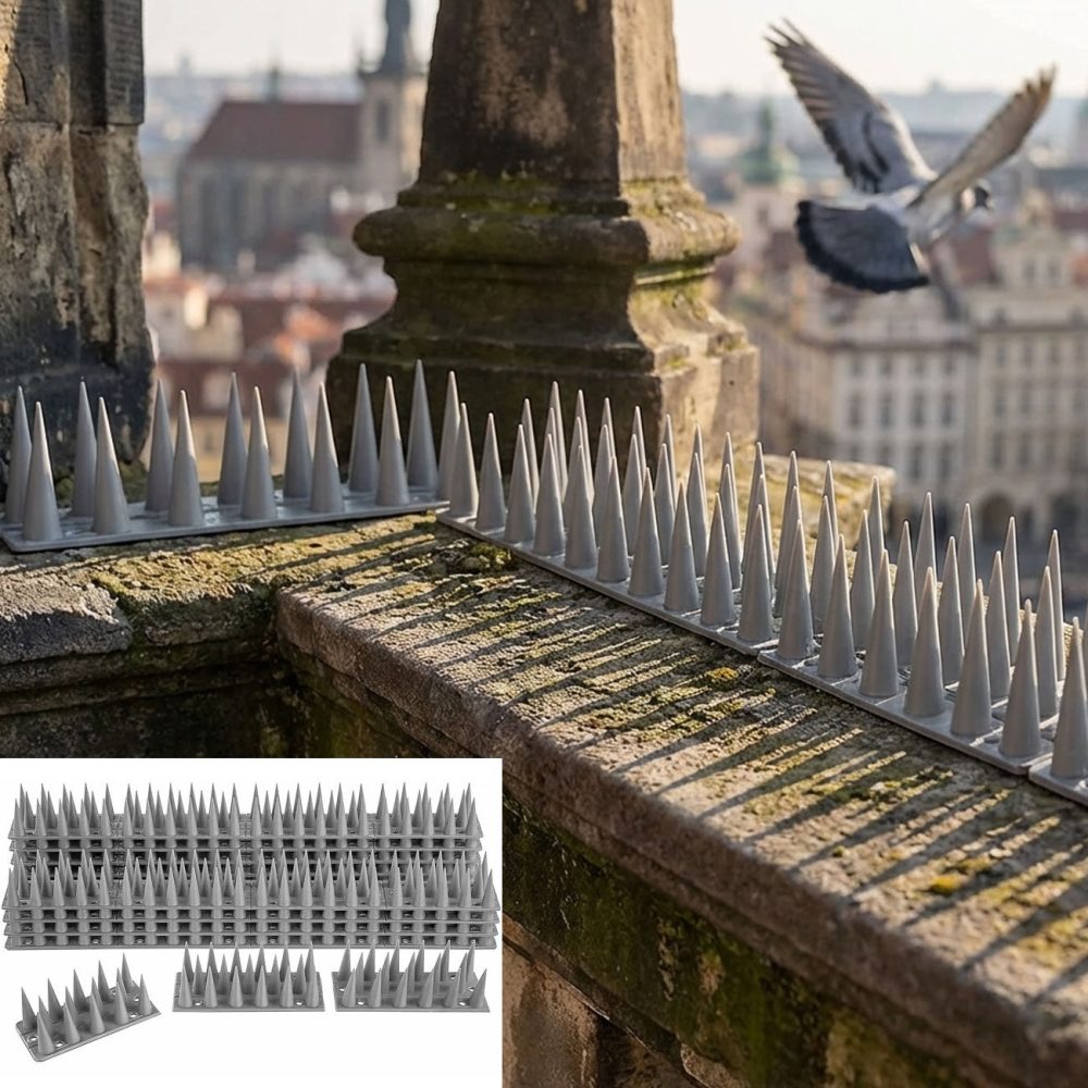 Taubenspikes, Anti-Vogel-Spikes, grau, 5,4 m