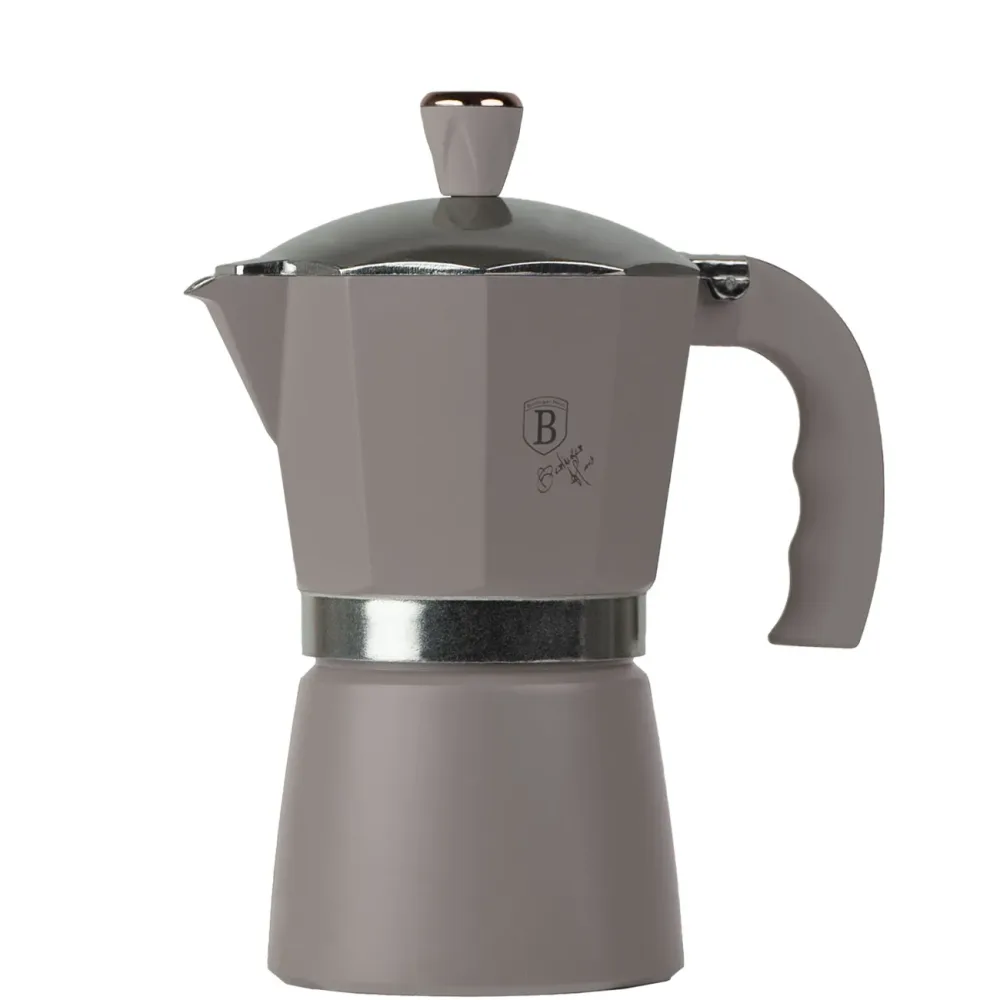 Design Espressokocher für 6 Portionen, taupe