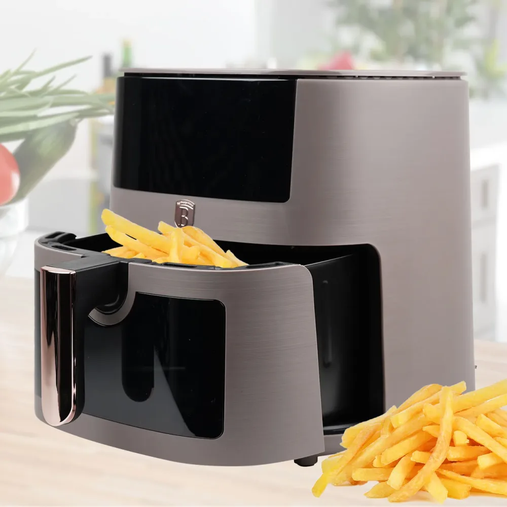 Heissluftfritteuse mit 8 Kochprogrammen und Warmhaltefunktion, 8l, taupe