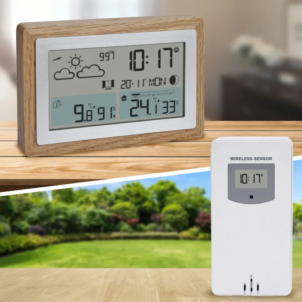 TFA Dostmann Funk-Wetterstation OAK 35.1167.54 Funk-Wetterstation Vorhersage für 12 Stunden Anzahl Sensoren max. 3