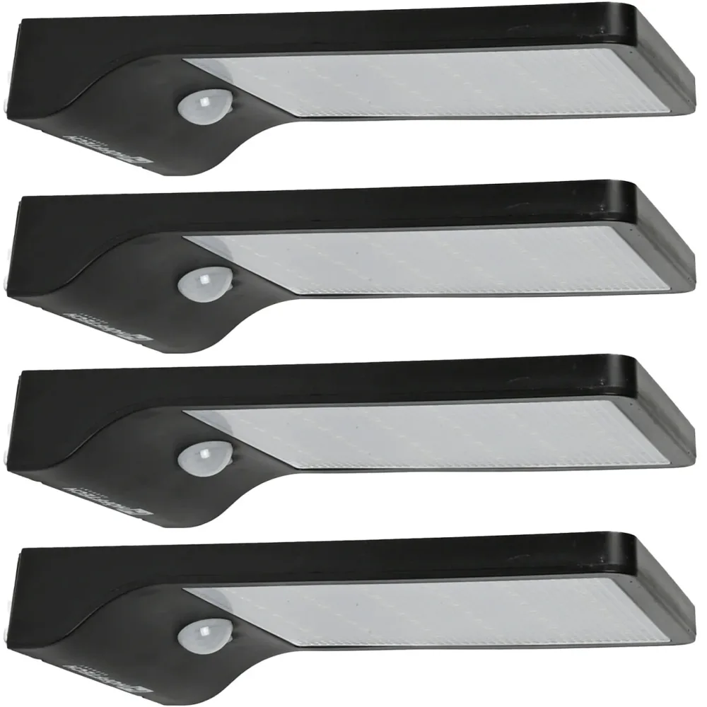 4er-Set Solar Aussenwandleuchte mit Bewegungssensor, 50lm, IP44
