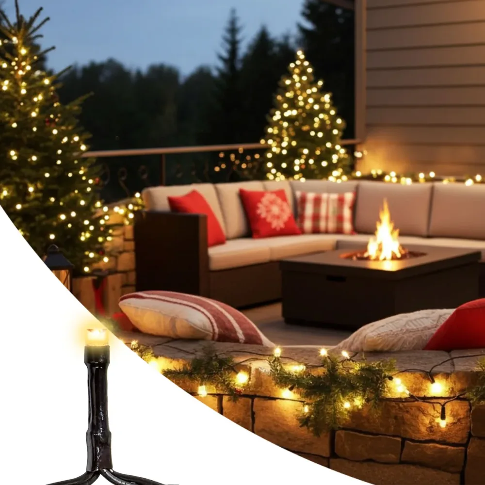 LED Lichterkette mit 8 Leuchtmodi und Timer, 6,5 m, batteriebetrieben, IP44, warm-weiss
