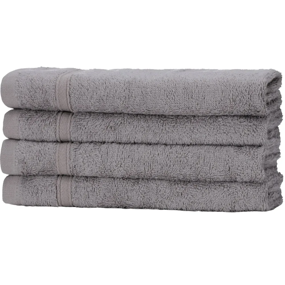 4er-Set Gästehandtücher, 50% Bambus & 50% Baumwolle, 30 x 50 cm, grau