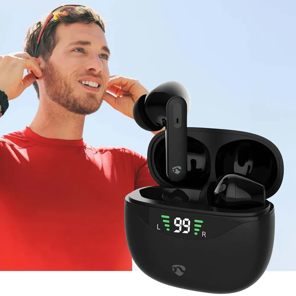 Kabellose 5.3 Bluetooth-Kopfhörer mit Active Noise Cancelling, schwarz