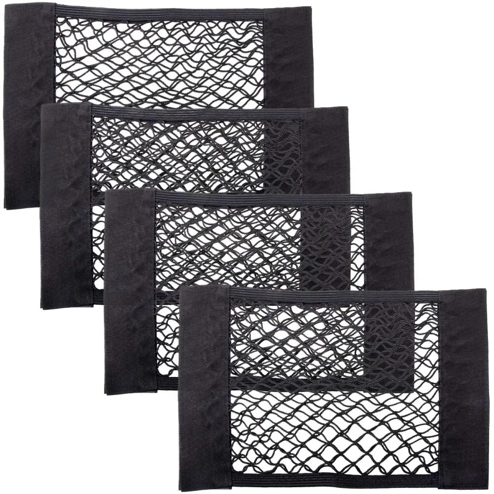 4er-Set Elastisches Kofferraum-Gepäcknetz, 40 x 25 cm