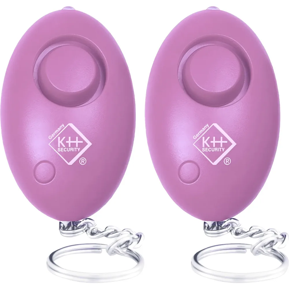 2er-Set Personenalarm inkl. LED-Licht, 120dB, pink