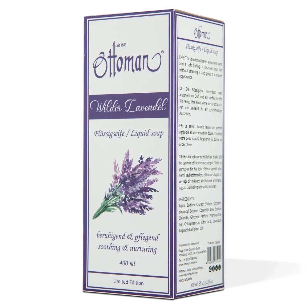 Lavendel Flüssigseife, 400 ml, für gepflegte und saubere Hände