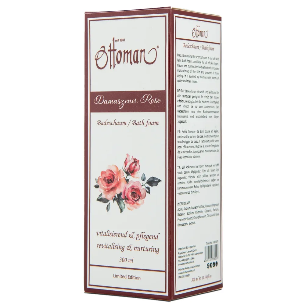 Rose Badeschaum, 300ml, entspannendes Badeerlebnis