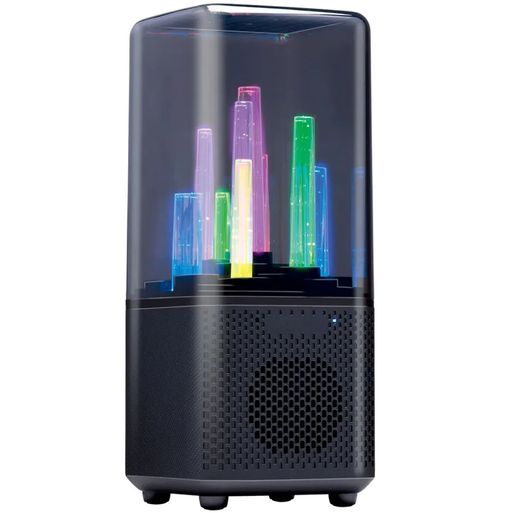 Kompakter Party-Lautsprecher mit RGB-LED-Lichteffekten, Bluetooth, 22 x 9 x 9 cm