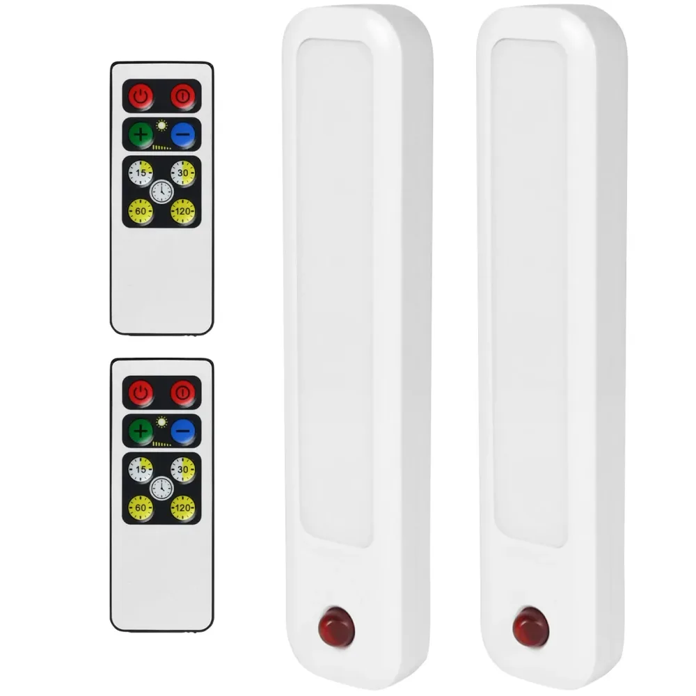 2er-Set LED Lichtleiste, Batteriebetrieb, warmweiss, dimmbar, mit Timer, 21,5 x 5 cm