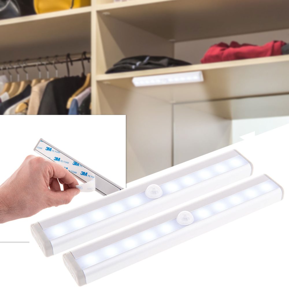 2er-Set LED Lichtleiste mit Bewegungssensor, batteriebetrieben