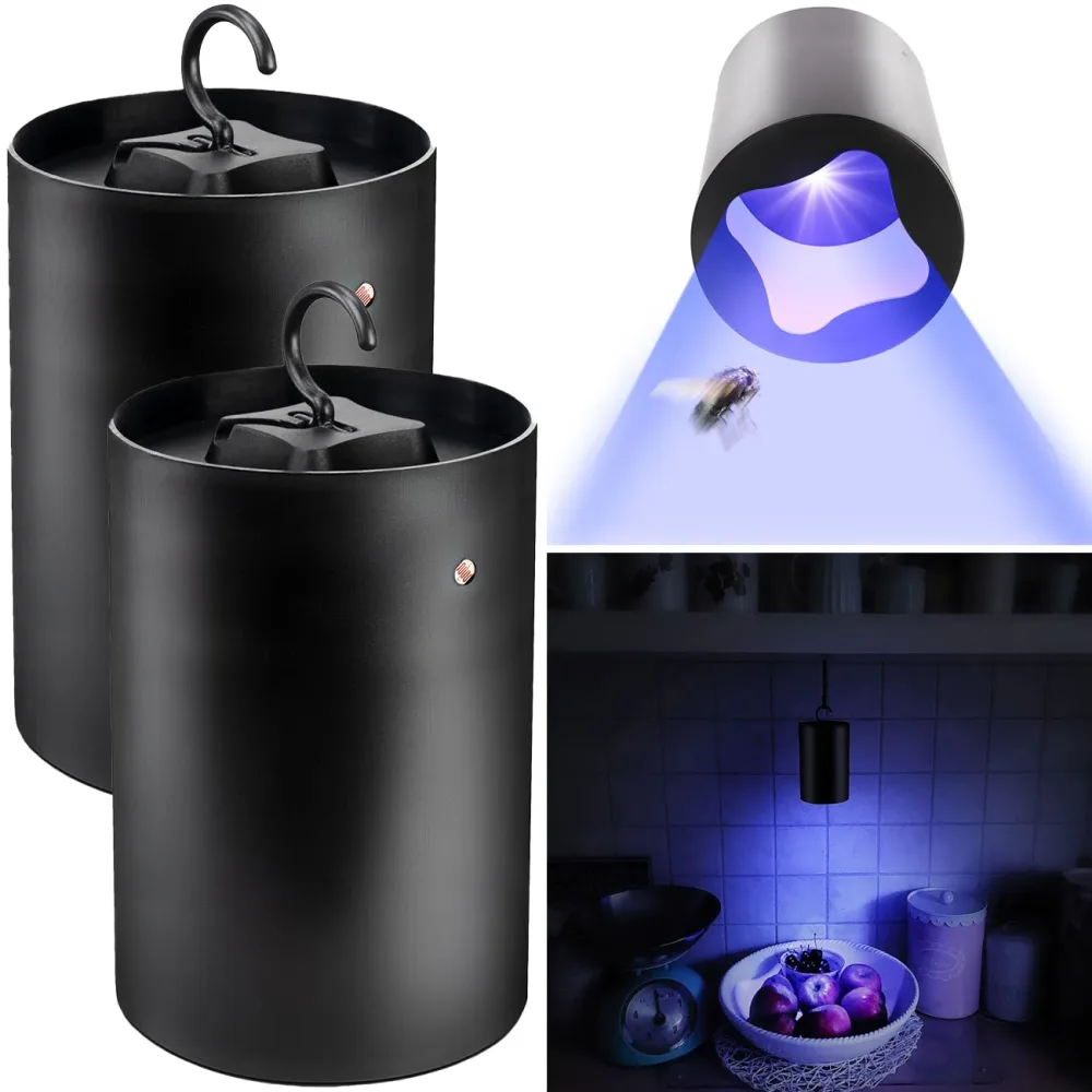 2er-Set UV Insekten-Klebefalle, batteriebetrieben