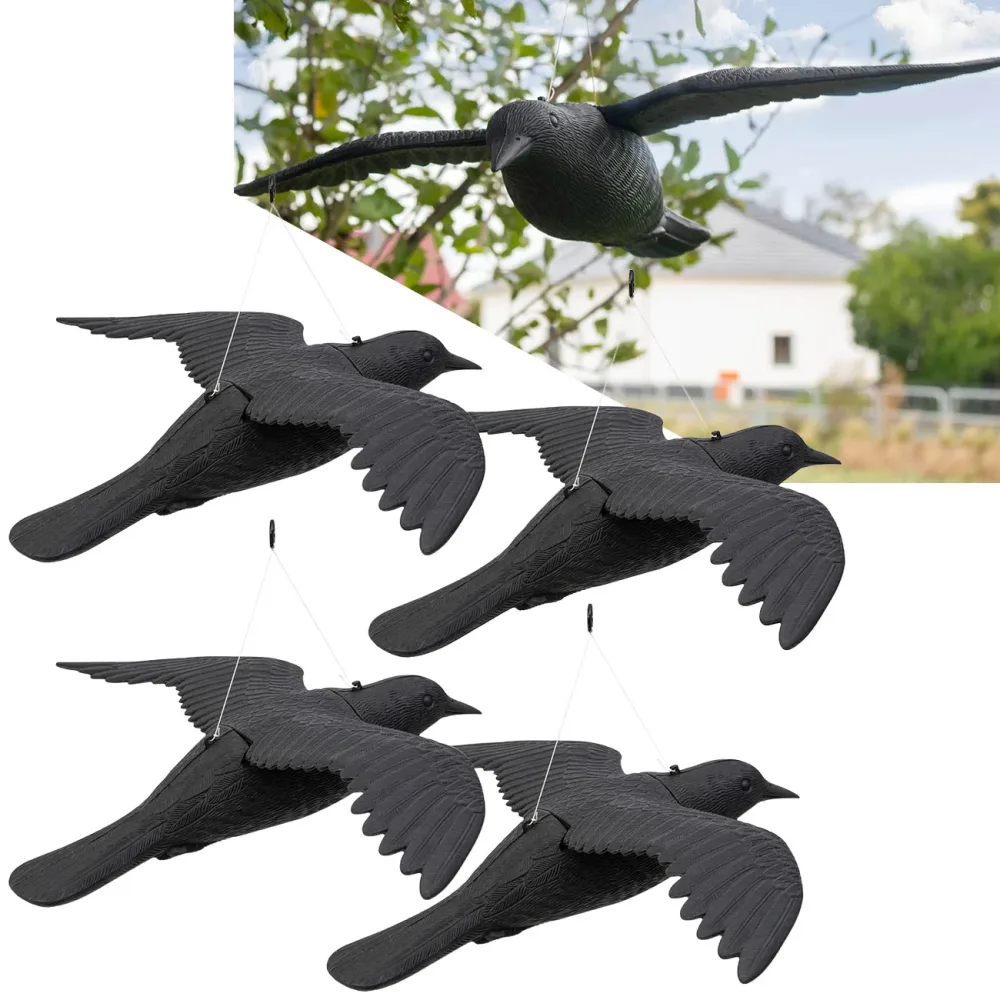 4er-Set Vogelabwehr Falke, 59 cm Flügel-Spannweite