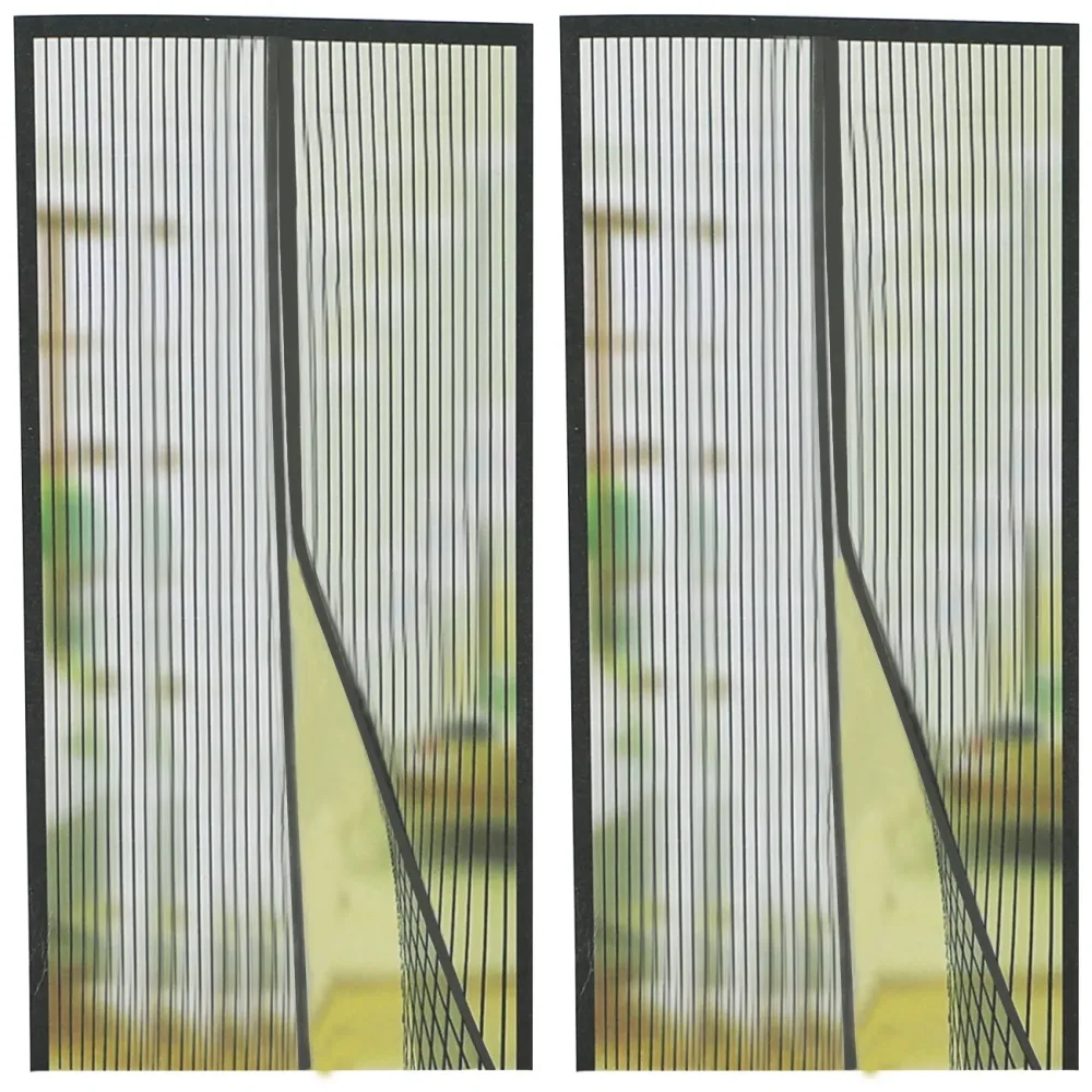 2er-Set Fliegennetz Türvorhang mit Magnetverschluss, 210 x 90 cm