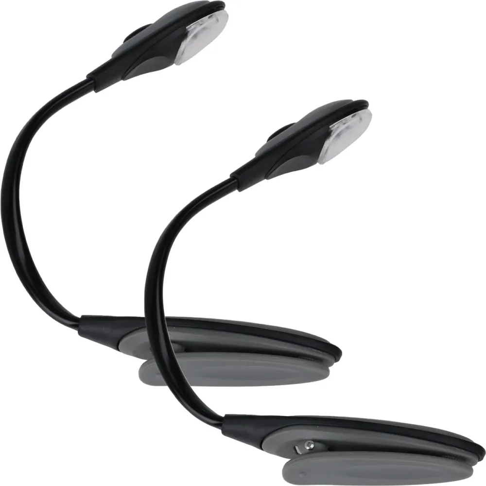 2er-Set Buch Leselampe mit Clip, batteriebetrieb
