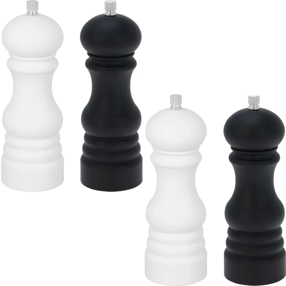 2er-Set Salz- und Pfeffermühle, schwarz-weiss