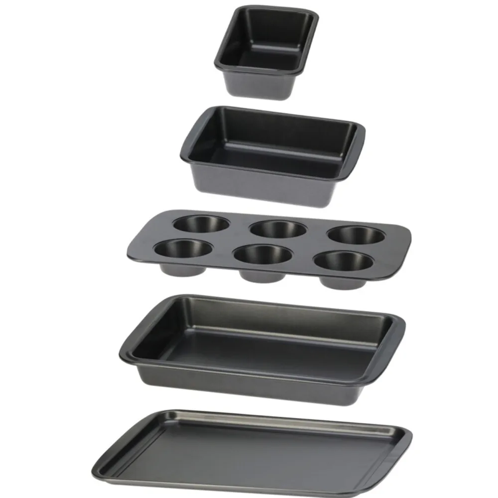 Backformen-Set aus Carbon-Stahl, antihaft, 5-teilig