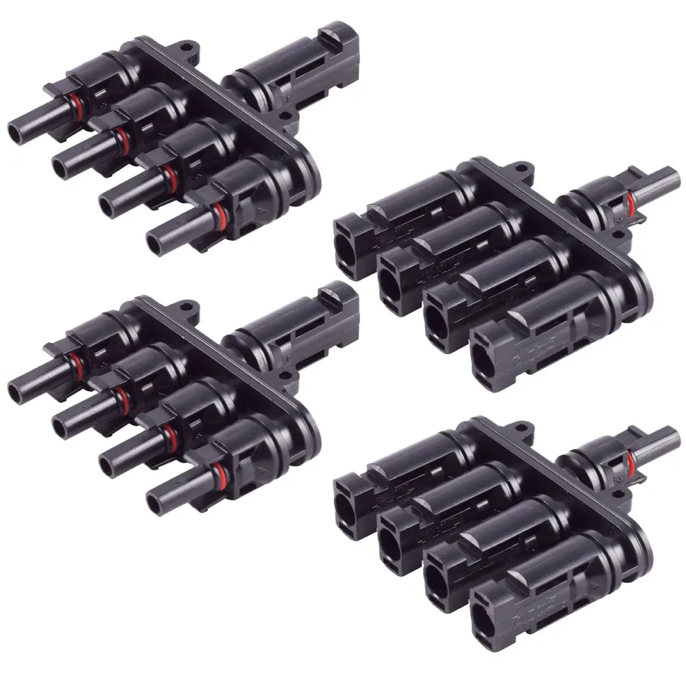 T-Stecker-Adapter Set, 4/1, MC4-komp., IP68, 1.5kV, schwarz