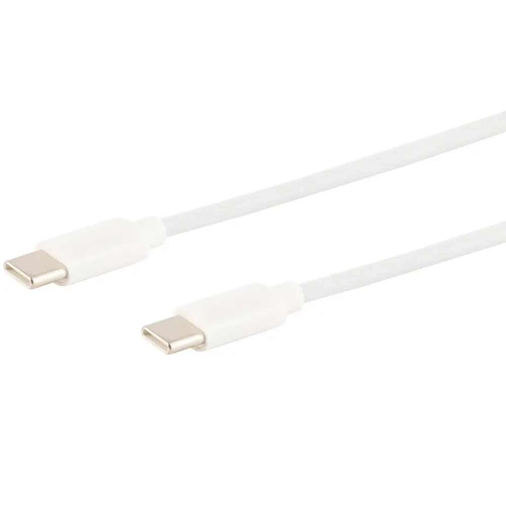 Lade- & Datenkabel USB-C, USB 2.0, PD, weiss, 1m