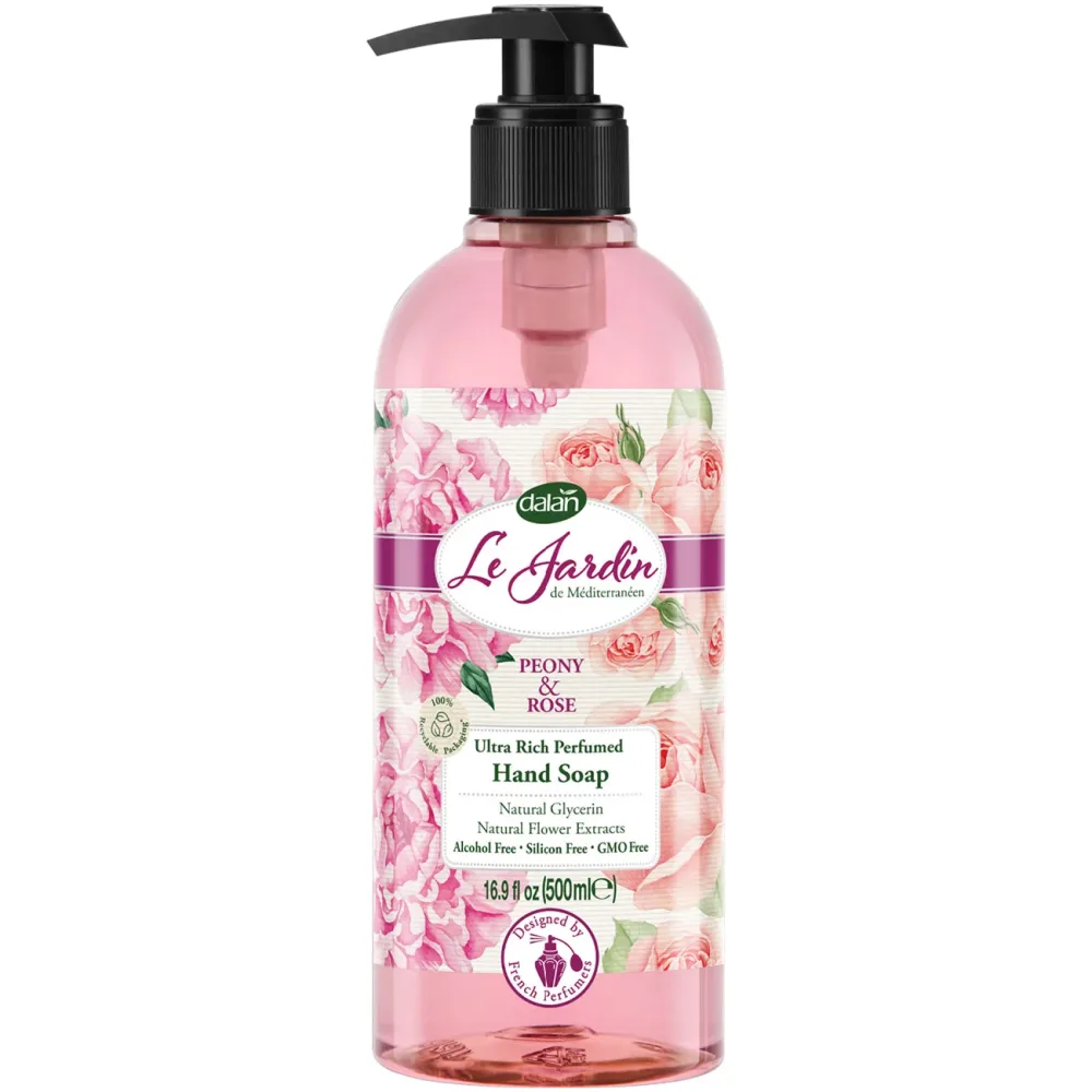 Luxus Handseife, flüssig, Rosenduft, 500 ml