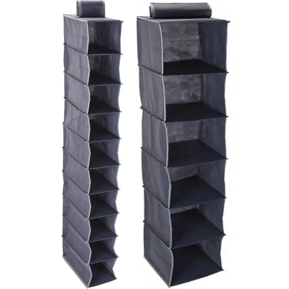 Schrank-Hängeregal-Set, für Kleidung, Schuhe etc., 6/10 Fächer