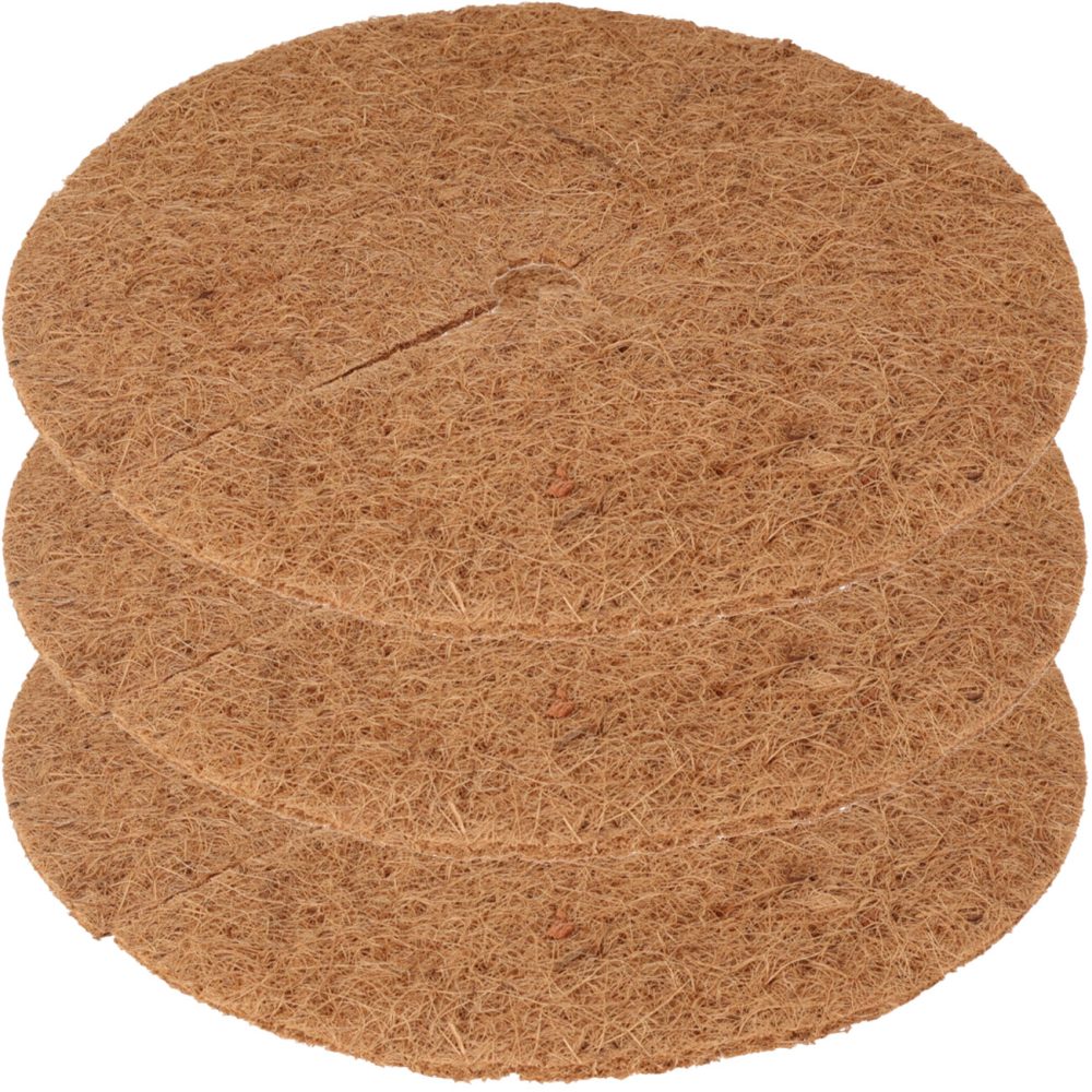 3er-Set Frostschutz-Kokosmatten für Topfpflanzen, rund,  Ø 35 cm