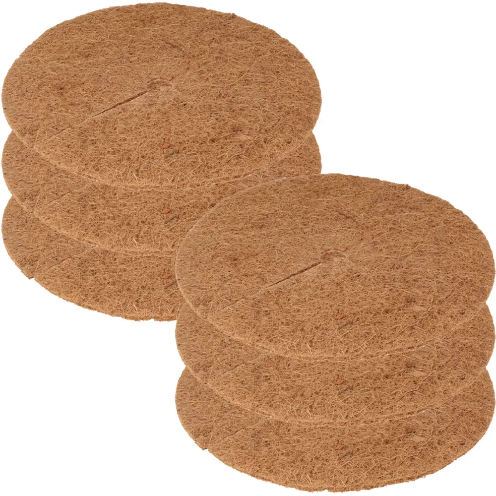 6er-Set Frostschutz-Kokosmatten für Topfpflanzen, rund,  Ø 35 cm