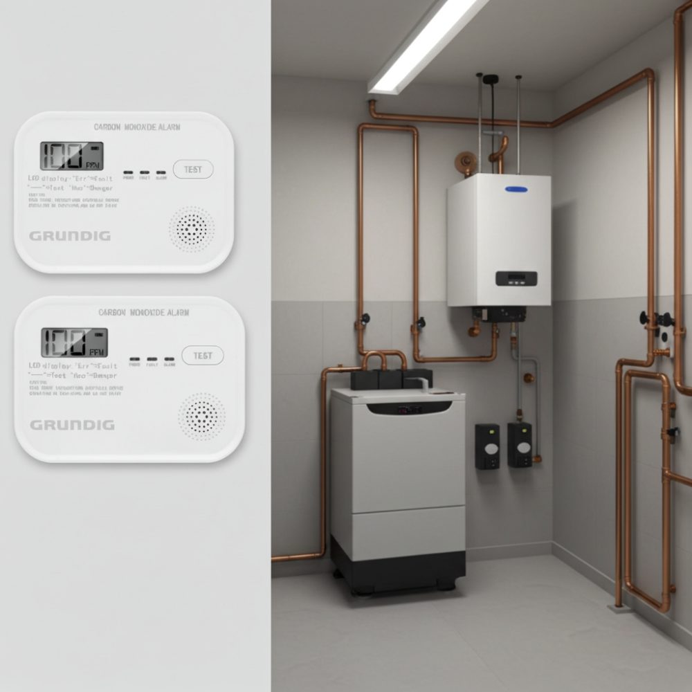 2er-Set Kohlenmonoxid-Melder mit LCD-Display