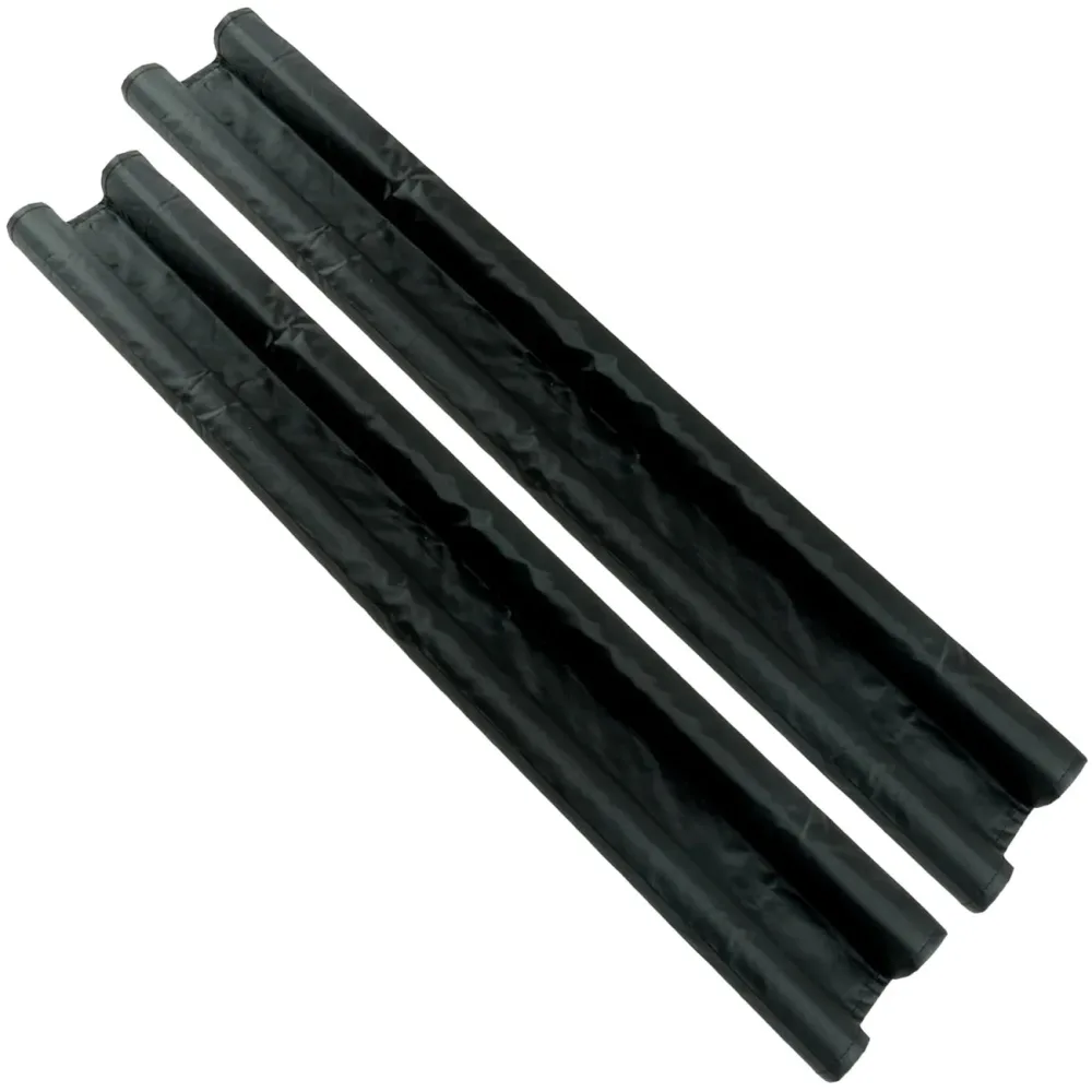 2er-Set Zugluftstopper mit Doppeldichtung für Türen, 86 x 4 cm, schwarz