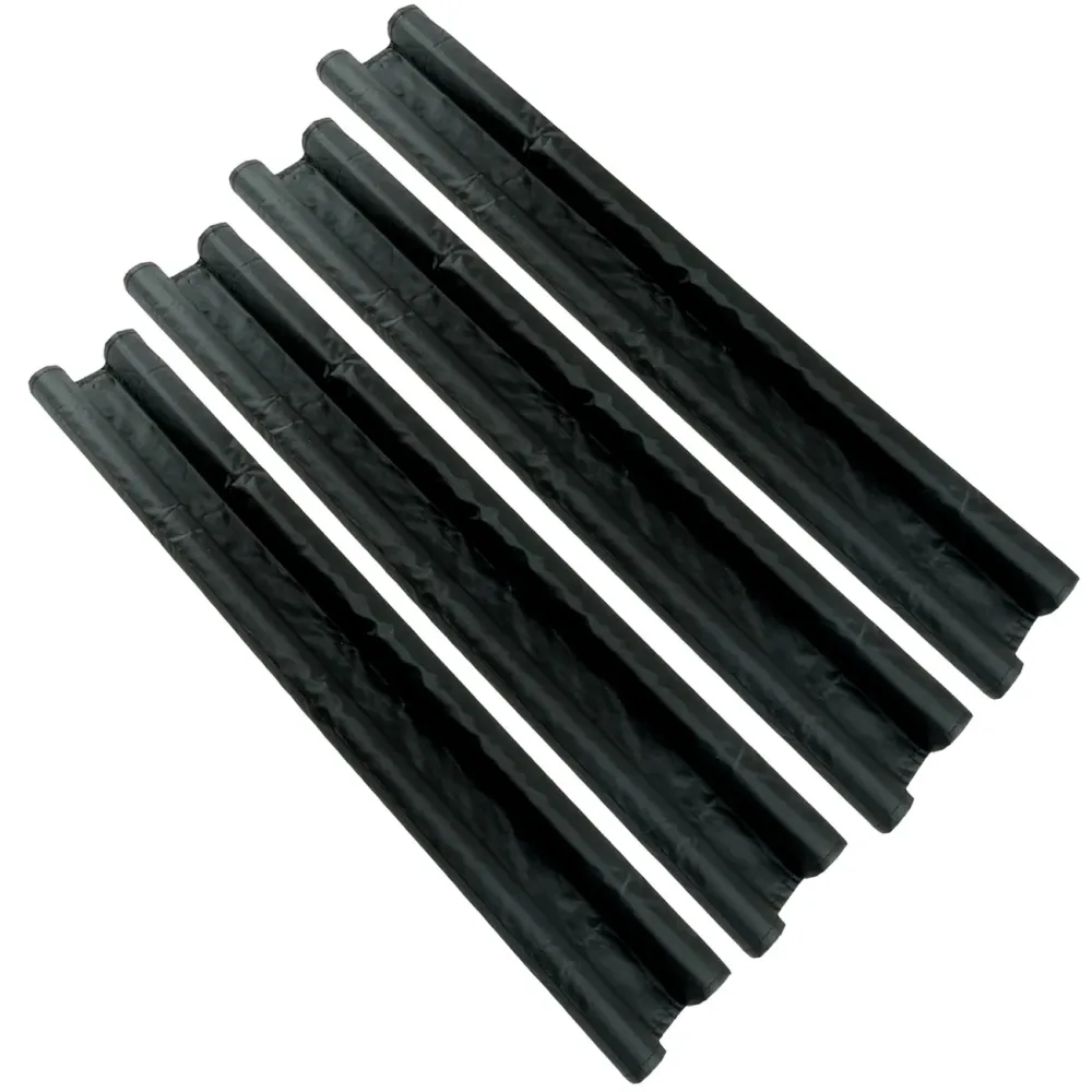 4er-Set Zugluftstopper mit Doppeldichtung für Türen, 86 x 4 cm, schwarz