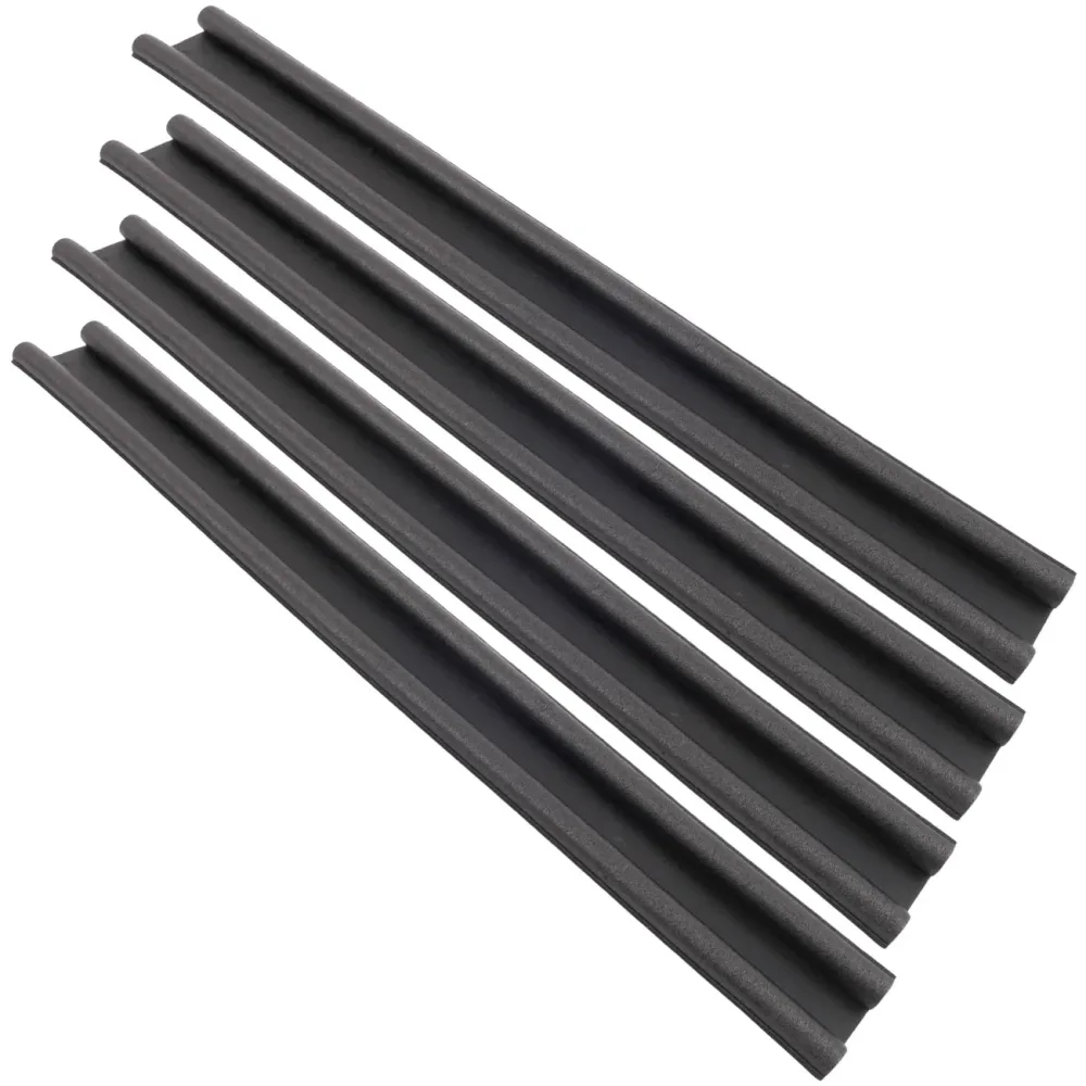 4er-Set Zugluftstopper mit Doppeldichtung für Türen, 95 x 4 cm, schwarz