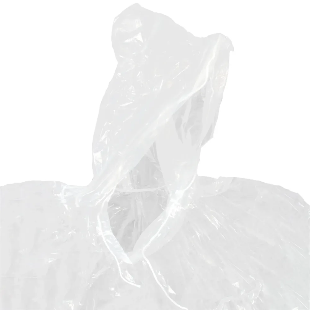 8er-Set Regenponcho mit Kapuze, transparent
