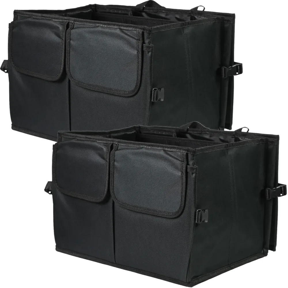 2er-Set Kofferraum-Organizer mit 2 Fächern, faltbar, 50 x 37 x 26 cm