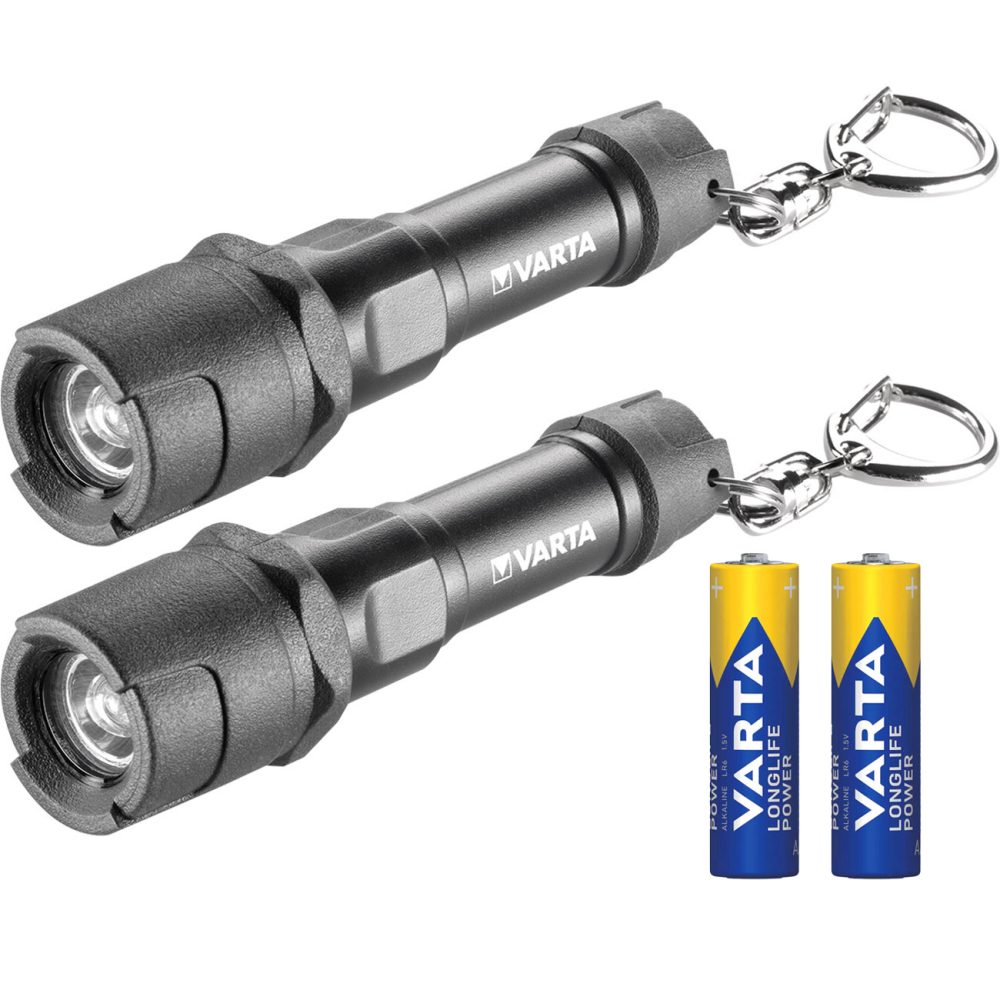 2er-Set Schlüsselanhänger LED-Taschenlampe, Indestructible, 12Im, inkl. Batterie