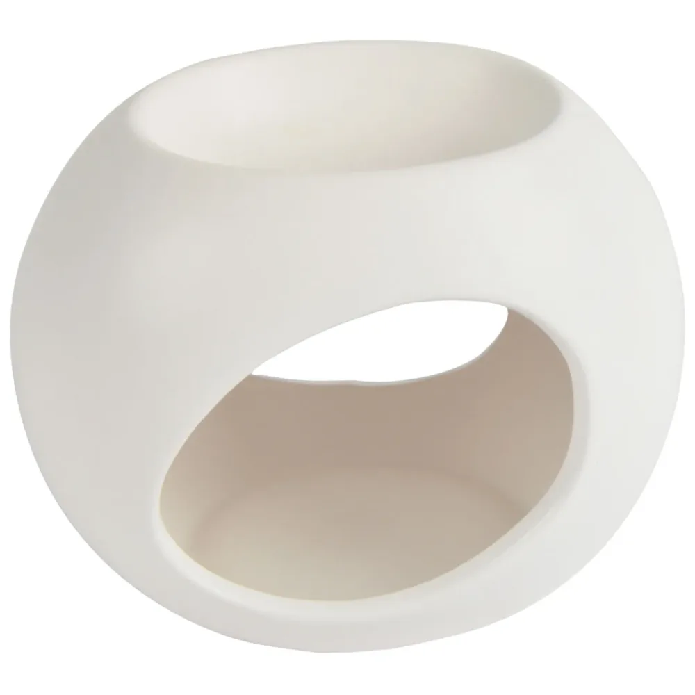 Duftlampe aus Keramik, weiss, Ø 13 cm