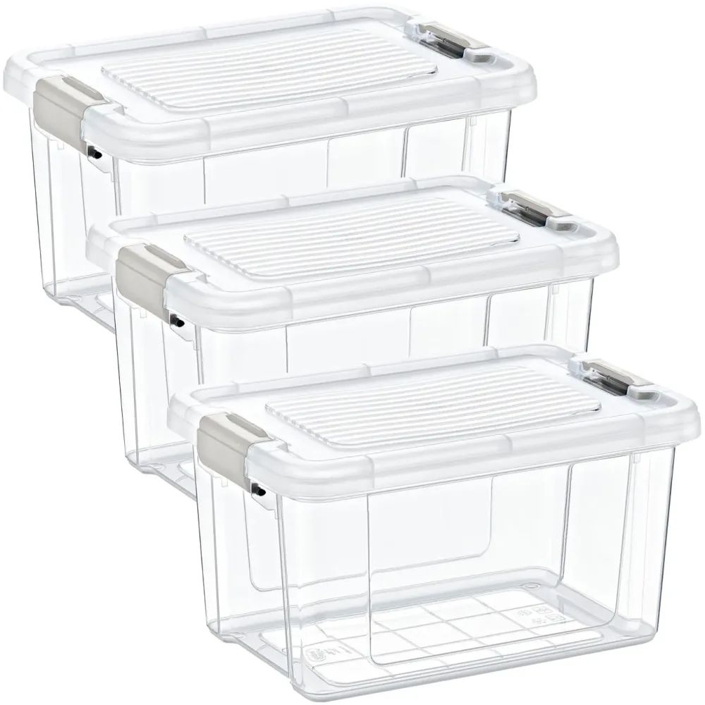 3er-Set Vorratsbox, 2500ml, transparent