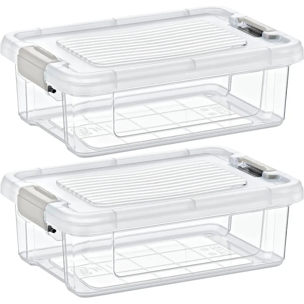 2er-Set Vorratsbox, 0,8 l, transparent